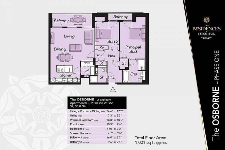 Site 37 The Osborne, The Residences At Kings Hall, Belfast, BT9 6GW