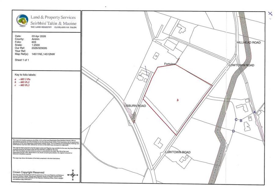 For Sale Approx 5.4 Acres Of Good Agricultural Land Adjacent To, 3 Lowtown Road, Lisburn, Glenavy, BT29 4PB